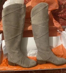 Sole Society SO-TIFF Mushroom Suede Over Knee Boots Womens Size 8 New in Box NIB - Picture 1 of 20