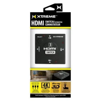 Xtreme Cables Port Switch 1 Input 3 outputs HDMI Switch Blu-ray 3D, 4K Videos.. - Image 1 of 2