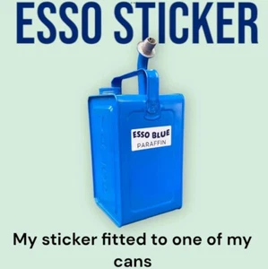 Esso Blue Paraffin vintage jug pourer can Vinyl sticker Classic Tin Classic Cans - Picture 1 of 3