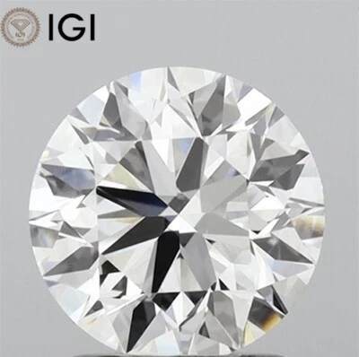 Round Cut 1.60 Carat F Color VS1 Clarity IGI Certificate CVD Lab Grown Diamond - Image 1 of 4