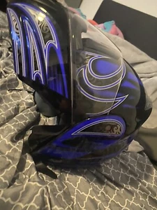 full face motorcycle helmets xl dot Flip Up Blue  - Picture 1 of 4