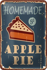 Blechschild Kuchen 12x18cm Homemade Apple Pie (Apfelkuchen) Deko Schild tin sign - Picture 1 of 5