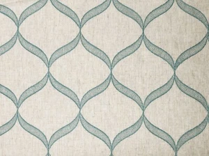 Tela de costura almohada para cortinas decoración del hogar bordado turquesa geométrico por comprar - Imagen 1 de 6
