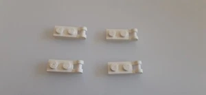 Lego Parts - Plate, Modified 1x2 With Bar Handle On End (#60478) - White - (4) - Picture 1 of 2