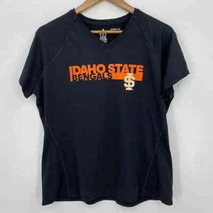 Adidas Idaho State Bengals T-Shirt Women's Size XL Black Orange NCAA - Picture 1 of 9