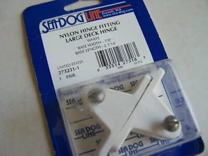 Sea-Dog Line Large Deck Hinge/Angled White 2 Pack 273231-1 - Picture 1 of 2