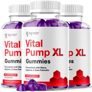 Vital Pump XL Gummies for Men Maximum Strength Vitamin Supplement 180 Gummies - Picture 1 of 8