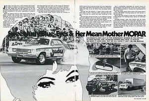 1976 Great Article & Pic Sweet Judy Lilly & Her '74 Plymouth Duster Super Stock - Picture 1 of 2