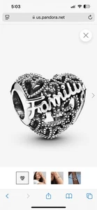 Neu! Original Pandora Durchbrochenes Familienherz Charm 798571C00 - Bild 1 von 2