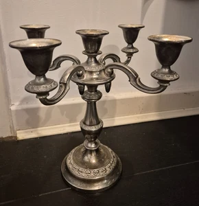 Vintage Four Armed Silver Plated Candlestick Candelabra England - Picture 1 of 3
