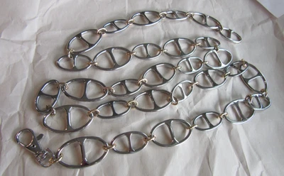 Cinto de metal longo de dois tons Mariners Link - 46" de comprimento - Imagem 1 de 4