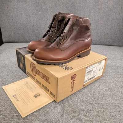 Винтажные мужские рабочие ботинки из кожи красного дерева Chippewa размер 12 EE 22300 сделано в США - Изображение 1 из 4