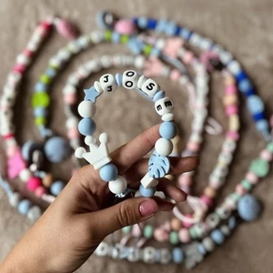 Personalized Pacifier Clip - Gift Baby Shower - Baby Girl/ Baby Boy - Custom - Picture 1 of 9