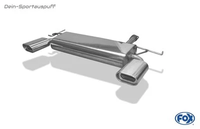 FOX Acciaio Inox Duplex Scarico Sportivo per Kia Sportage Tipo Ogni 135x80mm - Immagine 1 di 4