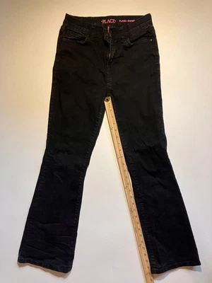 Pantalones de mezclilla para niños Place niñas negros rectos talla 14 Foto 1 de 3