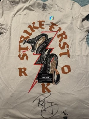 Fanatics WWE 包裹衬衫签名 Randy Orton 14/25 RKO L 码 — 第 1/3 张图片