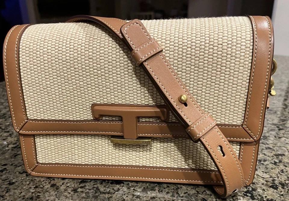 Bolsa de mão de couro de lona Tod’s - Imagem 1 de 4
