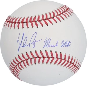 Nolan Ryan New York Mets Autographed Baseball with "Miracle Mets" Inscription - Picture 1 of 3
