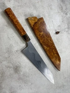 Keskin Migaki K-Tip Gyuto 230mm Amboyna Burl & Buffalo Horn with sheath - Bild 1 von 22