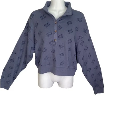 NUEVO CON ETIQUETAS Rosa Victoria Secret Henley Ropa de Dormir M Púrpura Recortada Mangas Largas Térmica Foto 1 de 4