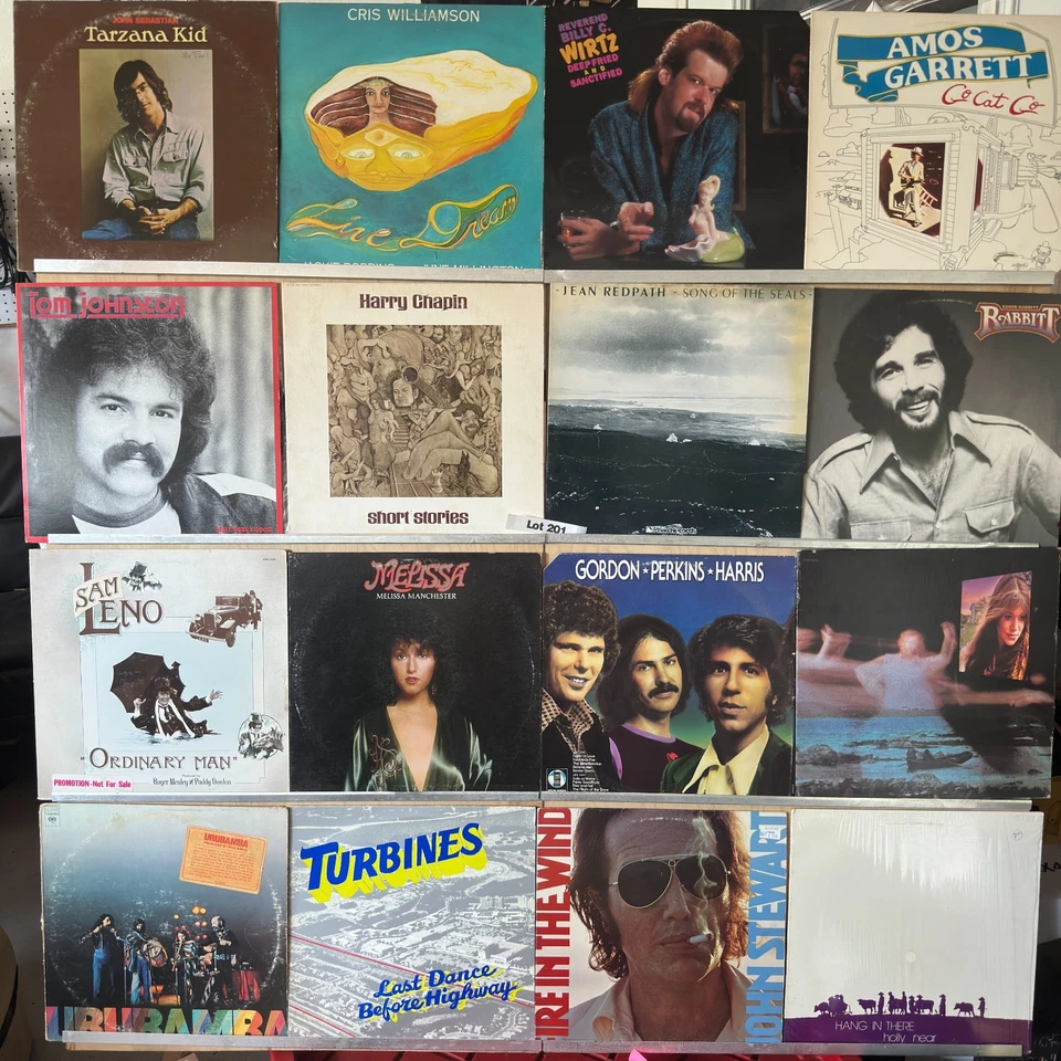 16 LP Rock Folk Pop Lot VG-EX Harry Chapin Melissa Manchester Cris Williamson - Image 1 of 4