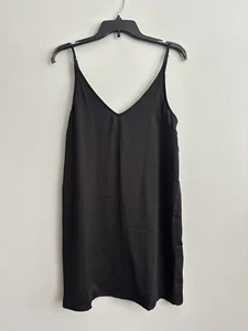 Nuevo Vestido HONEY PUNCH S Simple Sin Mangas Negro Caprichoso Y2K Cuello en V Elegante Correa Nuevo con Etiquetas - Imagen 1 de 11