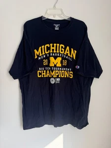 Champion Michigan Wolverines Big Ten Champions Basketball T-Shirt Blau XXL 2018 - Bild 1 von 6
