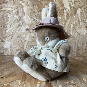 Vintage Softees Non Non Rabbit Sleeping 8” Soft Toy Gemini Toys - Picture 1 of 12