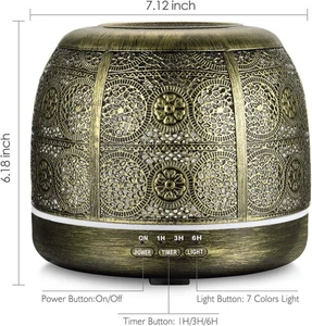 Metall Diffusor | 7 Farben | 500ml Ultraschall - Bild 1 von 6