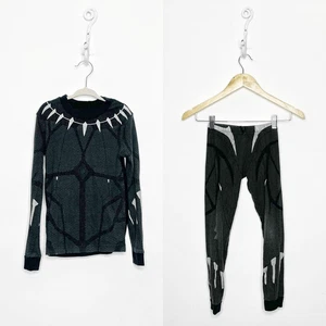 Costume Pantera Nera Disney PJ PALS manica lunga cotone set 2 pezzi ragazzo 8 - Foto 1 di 10