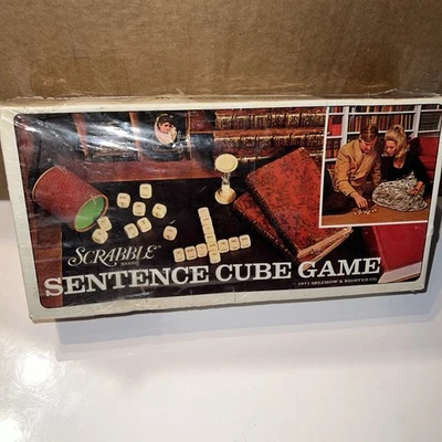 Vintage 1970’s Scrabble Sentence Cube Game Complete Set Brand New Sealed! - Image 1 of 4