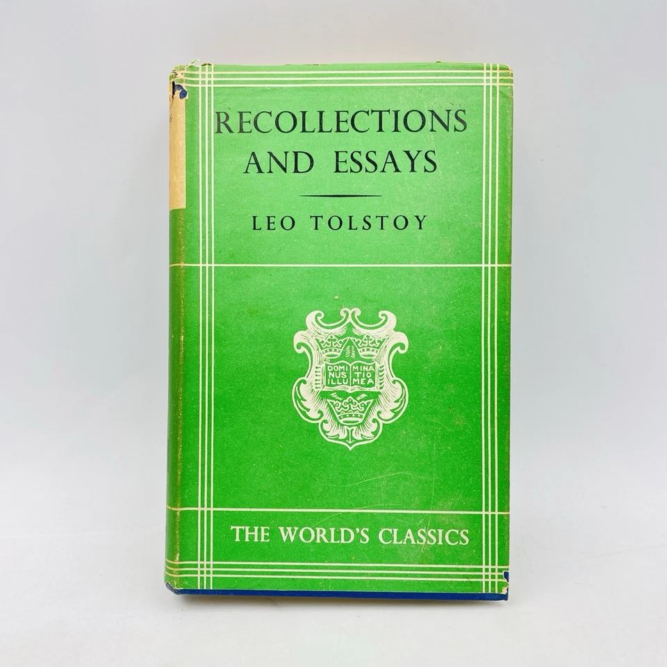 Recollections and Essays Leo Tolstoy Oxford The World's Classics Hardcover Book - image 1 of 4