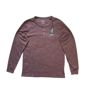 Rhone Waffle Henley Shirt Men's Thermal Snap Button Long Sleeve Cotton Large NWT - Picture 1 of 12