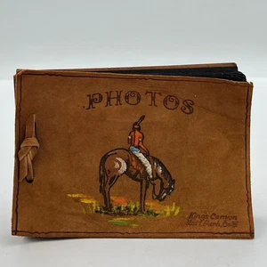 VTG Kings Canyon Natl Park California Photo Album Souvenir Leather Indian Native - Picture 1 of 17