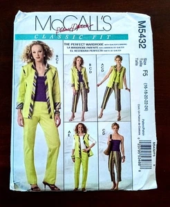 McCALL'S PATTERN #M5432  PALMER/PLETSCH CLASSIC FIT BUSINESS CASUAL WARDROBE - Picture 1 of 5