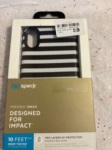 Speck Apple iPhone XR Presidio Inked Case - Striped Gold Speckled/Marble Gray - Bild 1 von 4