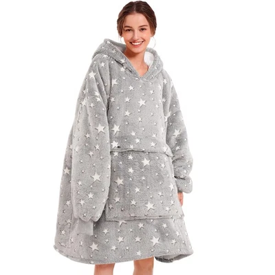 Narecte Oversized Blanket Hoodie Wearable Blanket Sweatshirt for Women Adults... - Image 1 of 4