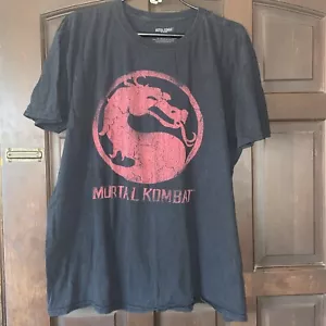 Mortal Kombat Classic Logo Distressed T-Shirt 2XL 24 Inches Across - Picture 1 of 5