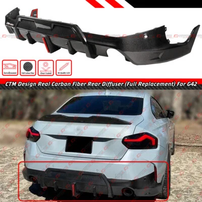 Parachoques difusor LED de fibra de carbono para BMW G42 230i M240i 2022-25 repuesto completo Foto 1 de 4
