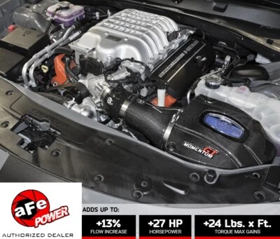 Dodge Charger Hellcat 2017-2018 admisión de aire frío de fibra de carbono AFE 52-72205-CF  Foto 1 de 4