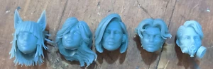 Lot of 5 Female Heads For 1/12 6" Figures - Picture 1 of 7