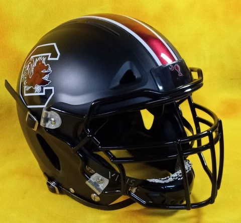 WOW! Super custom South Carolina Gamecock fullsize football helmet VICIS Lg Cover