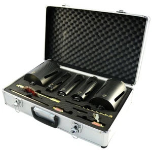ABRACS Dry Diamond Core Drill Bit Kit 5PC 42mm - 127mm Masonry Brick ABDCORESET5 - Picture 1 of 1