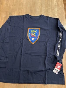 Real Salt Lake Big & Tall Long Sleeve T-Shirt Men’s Size 2XL Navy Blue - Picture 1 of 4