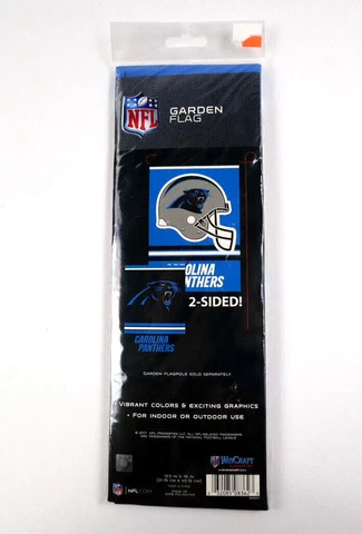 WinCraft Carolina Panthers NFL Football Double Sided 12.5x18 Inch Garden Flag Cover