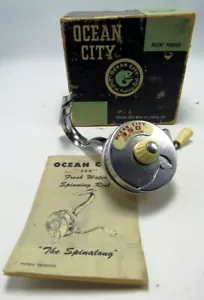 Vintage Ocean City No.350 Open Face Spinning Reel w/Original Box & Docs - NICE! - Picture 1 of 7