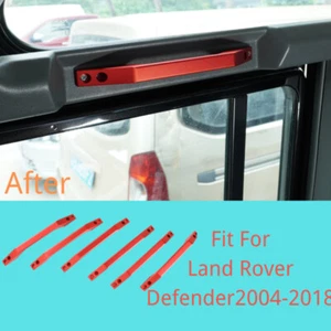 Borde de cubierta de mango de agarre de techo para aleación Land Rover Defender 04-18 6 piezas roja de fábrica - Imagen 1 de 8