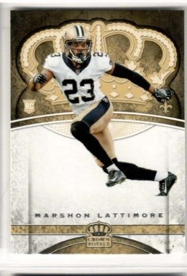 MARSHON LATTIMORE 2017 PANINI CROWN ROYALE RC ROOKIE #98 NOLA SAINTS - Image 1 of 1