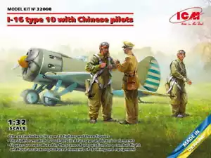 ICM 32008 - 1:32 I-16 tipo 10 con pilotos chinos - Imagen 1 de 7