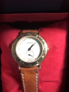 Vintage GUCCI 3000.2.L Seconds Subdial Swiss Women Ladies Watch New Battery - Bild 1 von 12